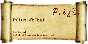 Pflum Ábel névjegykártya