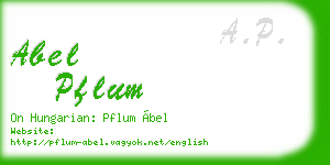 abel pflum business card