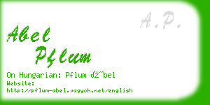 abel pflum business card